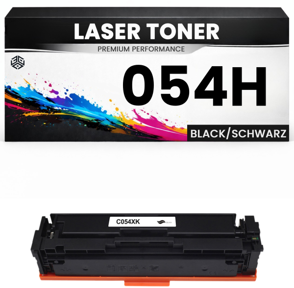 Toner Cartridge 054H Black für Canon kompatibel Schwarz 054H Black wie Original für Canon LBP620 series, Color imageCLASS MF640C, MF642cdw series.