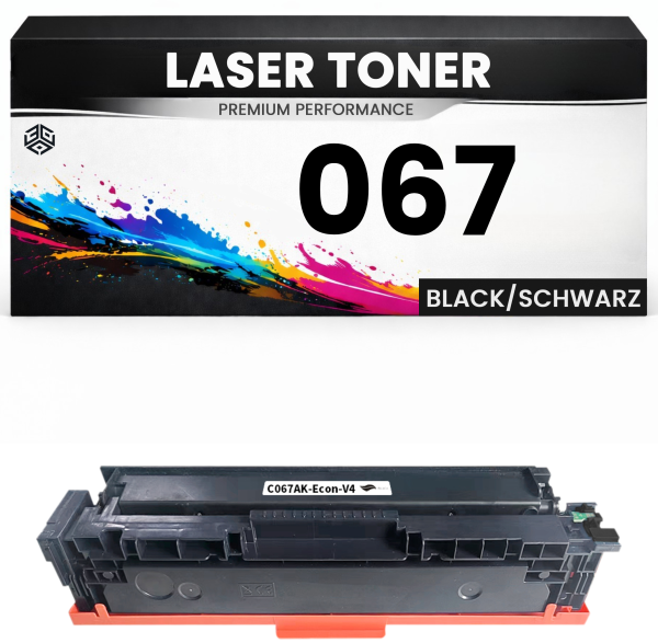 Toner Cartridge 067 Black für Canon kompatibel Schwarz wie Original imageClass LBP633Cdw/632Cdw/631Cw MF651Cw/653Cdw/654Cdw/655Cdw LBP632Cdw
