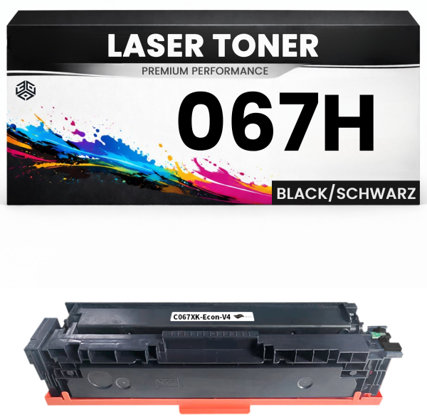 Toner Cartridge 067H Black für Canon kompatibel Schwarz wie Original imageClass LBP633Cdw/632Cdw/631Cw MF651Cw/653Cdw/654Cdw LBP632Cdw
