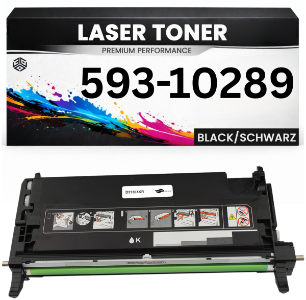 XL Toner 593-10289 für Dell kompatibel Schwarz hochwertige Premium Alternative für Dell 3130, 3130CND, 3130cn