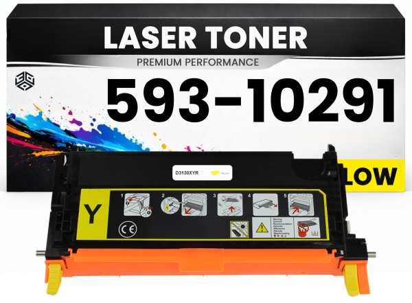 XL Toner 593-10291 Gelb für Dell kompatibel  hochwertige Premium Alternative für Dell 3130, 3130CND, 3130cn