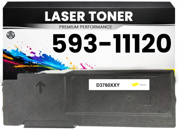 Toner 593-11120 Gelb für Dell  59311120 Premium Alternative Günstig für Dell Color Laser C3760dn, C3760dnf, C3760n, C3765dnf MFP