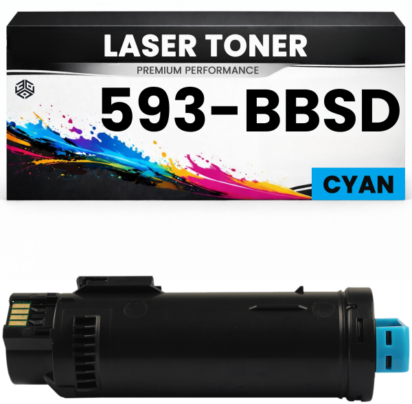 Toner 593-BBSD Cyan für Dell kompatibel  593BBSD Premium Alternative Günstig für Dell H625cdw, H825cdw, S2825cdn