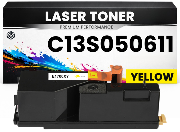 Toner kit C13S050611 Gelb für Epson hochwertig  Premium Alternative für Epson AcuLaser C1700, C1750, CX17 series