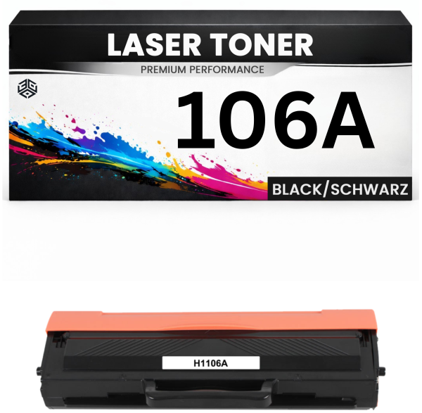 Toner 106A für HP kompatibel Schwarz W1106A MFP 137 107 135 wie Original für HP Laser MFP 137fnw, 107a, 107w, 135ag, 135wg