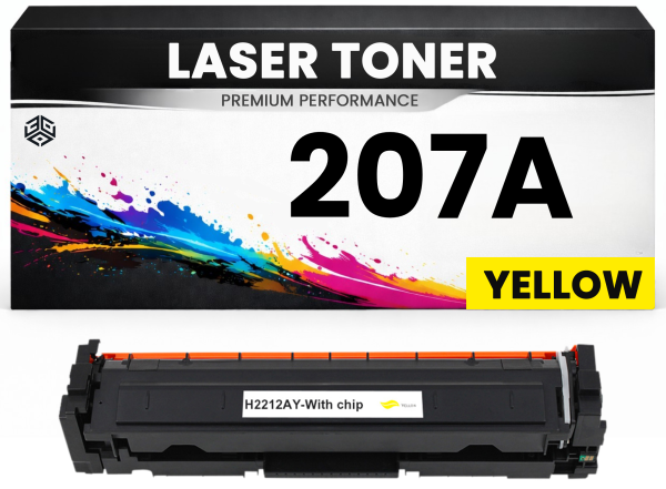 Toner 207A Gelb für HP kompatibel  W2212A Premium Alternative Günstig für HP LaserJet Pro M255dw, M282, M283fdw