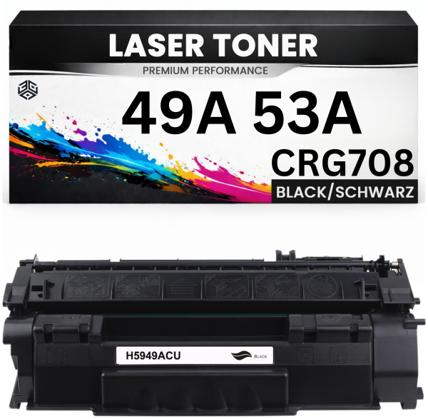 Toner 49A / 53A CRG708 für HP Schwarz Q5949A Q7553A wie Original Canon LBP3300/3360 LaserJet 1160 1320 1320nw 1320tn 3390 3392 M2727nf M2727nf/2727nfs