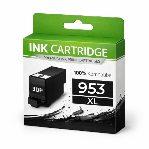 XL Tintenpatrone 953XLBK für HP kompatibel Schwarz L0S70AE Premium Patrone Officejet Pro 7720 7730 7740 8200 8210 8216 8218 8700 8714 8715 8716 8717