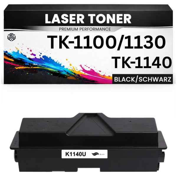 XL Toner TK-1100 / TK-1130 TK-1140 für Kyocera Schwarz TK1100 TK1130 TK1140 FS-1030MFP/1130MFP/1024MFP/1110MFP/1124MFP DP/1135MFP ECOSYS FS-1130MFP