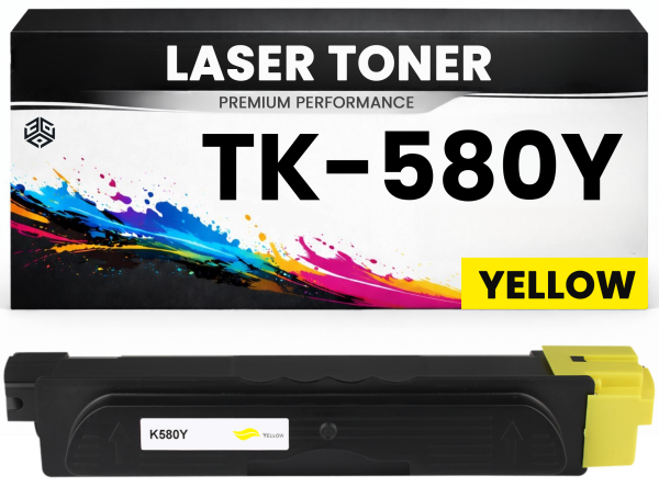 Toner TK-580Y Gelb hochwertige Kyocera alternative TK580Y Premium & Günstig für Kyocera FS- P6021, Kyocera FS-C5150DN