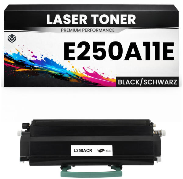Toner E250A11E für Lexmark Schwarz E250A11E Premium Alternative hohe Reichweite für Lexmark E250D, E250DN, E350D, E352DN