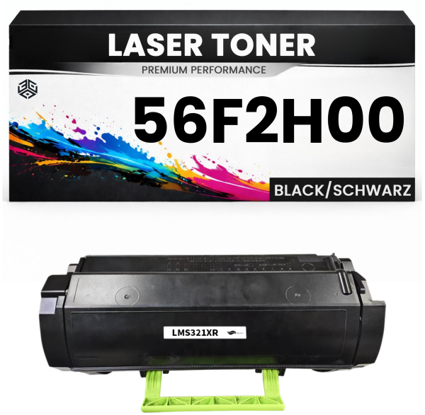 Toner 56F2H00 für Lexmark Tonerkartusche Schwarz hochwertige Premium Alternative MS321dn/421dn/421dw/521dn/621dn/622de MX321adn/321adw MS421dn