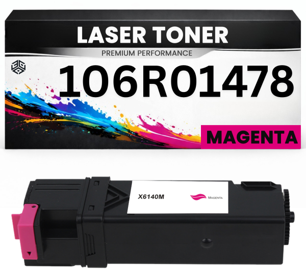 Toner 106R01478 Magenta für Xerox kompatibel  hochwertige Premium Alternative für Xerox Phaser 6140, 6140DN, 6140N