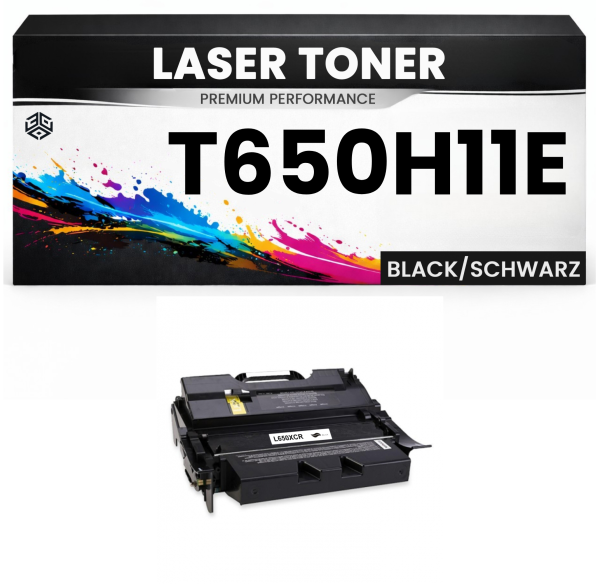 Toner T650H11E für Lexmark Schwarz T650H11E wie Original Tonerkartusche für Lexmark T652 series, T654series, T656 series, T650 series