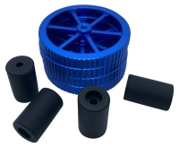 Artillery Sidewinder X1 Blaue grosse Nivellierungs Muttern + 4 Silikonpuffer