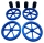 Artillery Sidewinder X1 Blaue grosse Nivellierungs Muttern + 4 Silikonpuffer