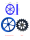Artillery Sidewinder X1 Blaue grosse Nivellierungs Muttern + 4 Silikonpuffer