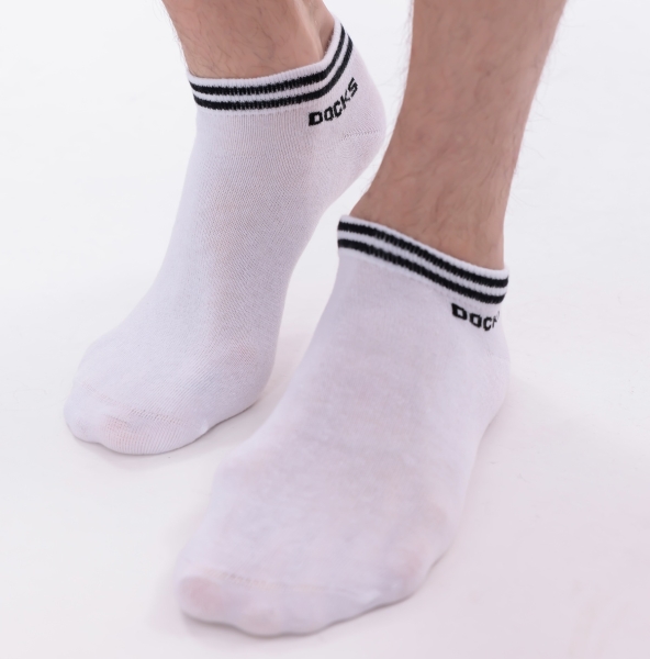 DOCKS Sneaker Socken Baumwolle Atmungsaktive Damen & Herren weiß 3–12 Paar