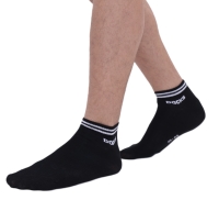3er Pack DOCKS Sneaker Socken Baumwolle Atmungsaktive Damen&Herren schwarz 43-46