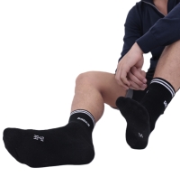 3 Paar DOCKS Socken Komfortbund Sport Tennis Socken Damen Herren schwarz 39-42