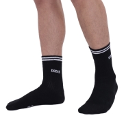 3 Paar DOCKS Socken Komfortbund Sport Tennis Socken Damen Herren schwarz 39-42