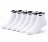6 Paar DOCKS Kurzsocken Sportsocken Atmungsaktiv Baumwolle Damen Herren weiß 39-42