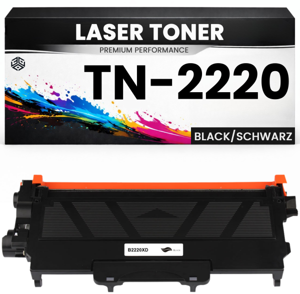 2 x XL Toner TN-2220 hochwertige Brother alternative Schwarz TN2220 Tonerkartusche für DCP-7060/7065DN/7070DW/7065/7070/7070DWR HL-2135W/2240 1590mf