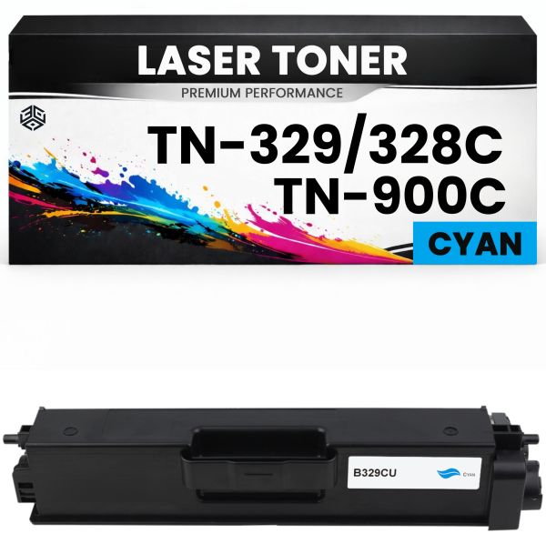 2 x Toner TN-329C /TN-328C /TN-900C Cyan für Brother kompatibel TN329C TN328C TN900C DCP-9270CDN DCP-L8450CDW HL-4570CDW/4570CDWT/4150CDN70CDN