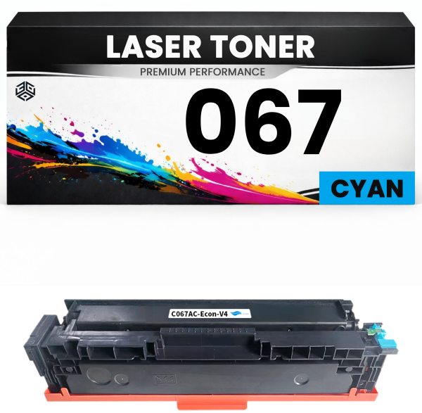 2 x Toner Cartridge 067 Cyan für Canon kompatibel Premium Alternative imageClass LBP633Cdw/632Cdw/631Cw MF651Cw/653Cdw/654Cdw/655Cdw LBP632Cdw