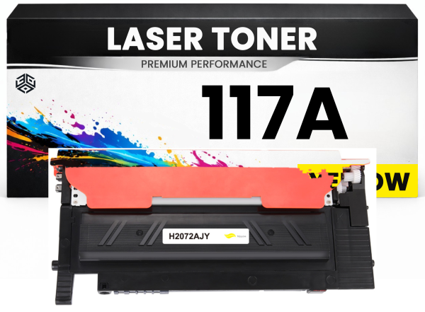 2 x XXL Toner 117A Y Gelb für HP kompatibel  W2072A Premium Alternative Günstig für HP color Laser 150, HP color Laser MFP 178series, 179series
