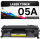 2 x Toner 05A für HP kompatibel Schwarz CE505A Premium Tonerkartusche für HP LaserJet P2035N, P2030, P2035, P2050, P2055d, P2055dn, P2050X