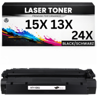 2 x XXL Toner 15X / 13X 24X für HP Schwarz C7115X...