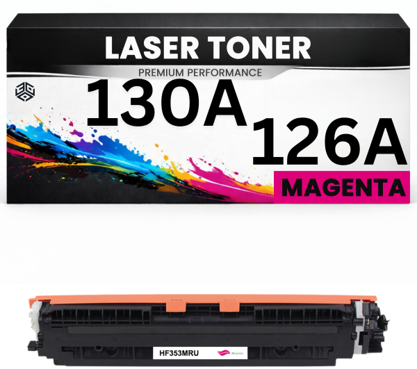 2 x Toner 130A / 126A Magenta für HP kompatibel CF353A CE313A Premium Alternative LaserJet Pro 100 Color MFP M175A/175NW/176/275 CP 1025 1025NW M175NW