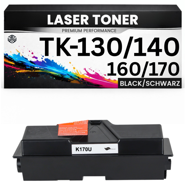 2 x XL Toner TK-130 / TK-140 TK-160 TK-170 für Kyocera Schwarz hochwertig ECOSYS P2135d/2135DN DP 1120DN 1128MFP 1320DN 1350DN DP1100 P2135DN