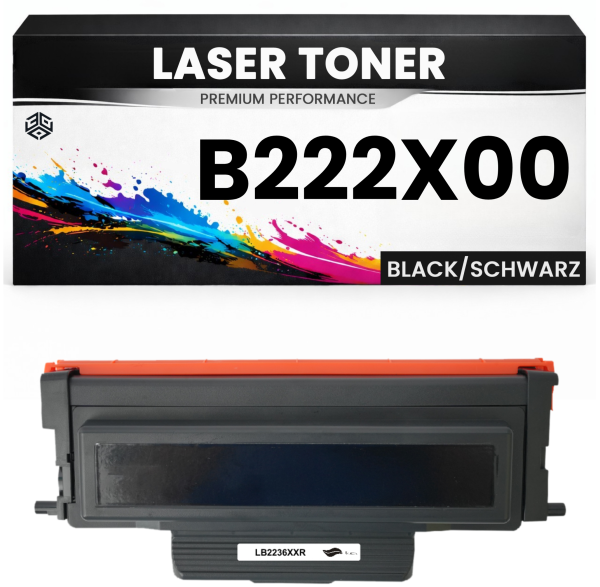 2 x Toner B222X00 für Lexmark kompatibel Schwarz B222X00 Tonerkartusche wie Original für Lexmark B2236dw, MB2236i, MB2236adw, MB2236adwe