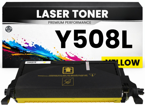 2 x Toner Y508L Gelb für Samsung  CLTY5082L ELS Premium Alternative Günstig für Samsung CLX-6220, CLX-6250, CLP-620, CLP-670