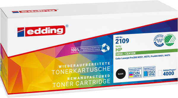 Edding Toner für HP CE410X 305X LaserJetPro300M351A M375NW Pro400M451DN M451DW